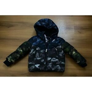 Baby Boy Nike Color Block Camo‎ "Just Do It" Puffer Hooded Jacket
